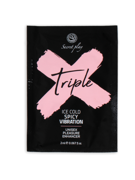 GEL INTENSIFICADOR TRIPLE X FRÍO, FUEGO Y VIBRACIÓN DE LA MARCA SECRETPLAY COSMETIC