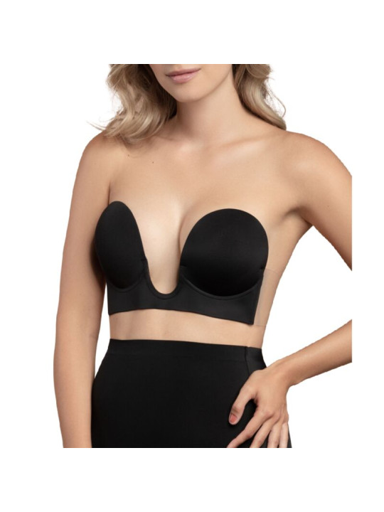 SUJETADOR ADHESIVO SIN TIRANTES NEGRO COPA A DE LA MARCA BYE BRA - BRAS