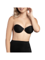 SUJETADOR INVISIBLE ADHESIVO SIN TIRANTAS NEGRO DE LA MARCA BYE BRA - BRAS