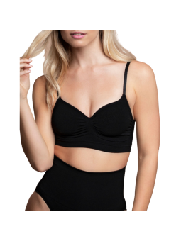 SUJETADOR SIN COSTURAS CONTROL MEDIO NEGRO TALLA S DE LA MARCA BYE BRA - BRAS