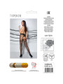 MEDIAS ELEGANTES CON ABERTURA 20 DEN NEGRO DE LA MARCA PASSION WOMAN GARTER & STOCK