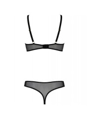 BODY MARINA NEGRO S/M - LENCERÍA SEXY CON COPAS ABIERTAS DE LA MARCA PASSION WOMAN TEDDIES