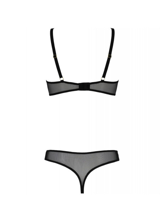 BODY MARINA NEGRO S/M - LENCERÍA SEXY CON COPAS ABIERTAS DE LA MARCA PASSION WOMAN TEDDIES