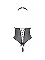 BODY TRISHA NEGRO SEXY CON CORSÉ Y GARGANTILLA DE LA MARCA PASSION WOMAN CHEMISE