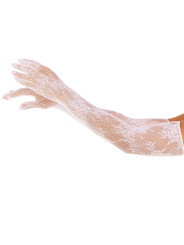 GUANTES DE RED FLORAL BLANCO HASTA LA ÓPERA DE LA MARCA LEG AVENUE HOSIERY