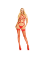 ARNES BODY BDSM CORAZONES ROJO CUERO VEGANO DE LA MARCA LEG AVENUE KINK