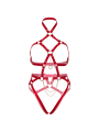 ARNES BODY BDSM CORAZONES ROJO CUERO VEGANO DE LA MARCA LEG AVENUE KINK