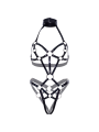 ARNES BODY CHAROL NEGRO CON TACHUELAS Y CORREAS AJUSTABLES DE LA MARCA LEG AVENUE KINK