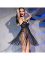 BABYDOLL NEGRO CON CORDONES Y SUJETADOR CON AROS S/M DE LA MARCA CHILIROSE BABYDOLLS