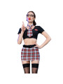 DISFRAZ COLEGIALA NEGRO 7 PIEZAS S/M DE LA MARCA CHILIROSE COSTUMES