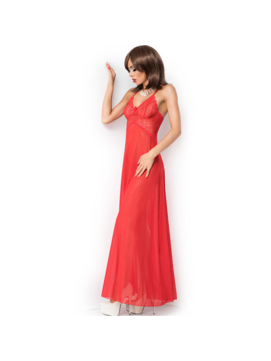BABYDOLL LARGO ROJO ENCANTADOR CON ENCAJE S/M DE LA MARCA CHILIROSE BABYDOLLS