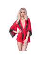 CAMISÓN SEDUCTOR ROJO CON ENCAJE Y CINTURÓN AJUSTABLE DE LA MARCA CHILIROSE BABYDOLLS