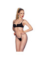 BIKINI SEXY NEGRO CON AROS Y TIRANTES AJUSTABLES DE LA MARCA CHILIROSE SUMMER