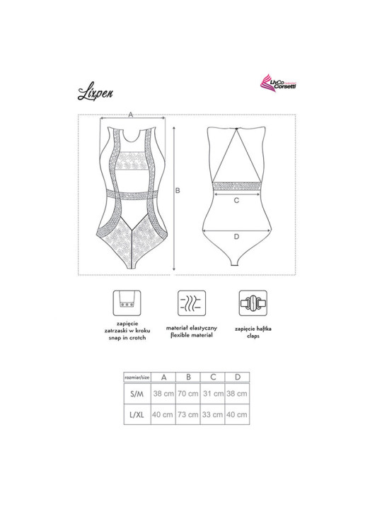 BODY NEGRO TRANSPARENTE LIVCO CORSETTI CON ENCAJE DE LA MARCA LIVCO CORSETTI BODIES