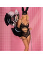 BODY TRANSPARENTE NEGRO KYLSSIAM CON ENCAJE SEXY DE LA MARCA LIVCO CORSETTI BODIES