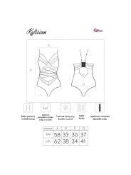 BODY TRANSPARENTE NEGRO KYLSSIAM CON ENCAJE SEXY DE LA MARCA LIVCO CORSETTI BODIES