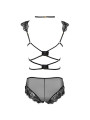CONJUNTO LENCERÍA NEGRO ENCAJE TRANSPARENTE PALMENOM DE LA MARCA LIVCO CORSETTI SETS
