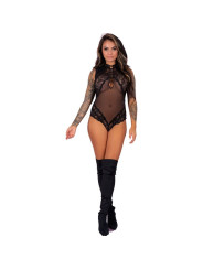 BODY SENSUAL DE ENCAJE TRANSPARENTE NEGRO SAGEN DE LA MARCA LIVCO CORSETTI BODIES