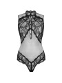 BODY SENSUAL DE ENCAJE TRANSPARENTE NEGRO SAGEN DE LA MARCA LIVCO CORSETTI BODIES