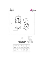 BODY SENSUAL DE ENCAJE TRANSPARENTE NEGRO SAGEN DE LA MARCA LIVCO CORSETTI BODIES