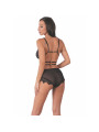 CONJUNTO LENCERÍA ENCAJE NEGRO SUJETADOR Y PANTY SEXY DE LA MARCA LIVCO CORSETTI SETS