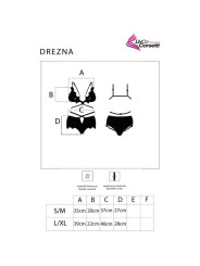 CONJUNTO LENCERÍA ENCAJE NEGRO SUJETADOR Y PANTY SEXY DE LA MARCA LIVCO CORSETTI SETS