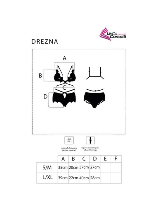 CONJUNTO LENCERÍA ENCAJE NEGRO SUJETADOR Y PANTY SEXY DE LA MARCA LIVCO CORSETTI SETS