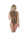 BODY SENSUAL LIVCO CORSETTI BEIGE CON ESTAMPADO NEGRO DE LA MARCA LIVCO CORSETTI BODIES