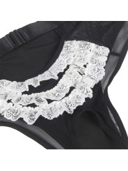DISFRAZ SIRVIENTA SEXY BLANCO Y NEGRO TALLA S/M DE LA MARCA SUBBLIME COSTUMES