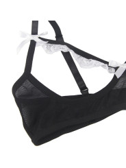 DISFRAZ SIRVIENTA SEXY BLANCO Y NEGRO TALLA S/M DE LA MARCA SUBBLIME COSTUMES