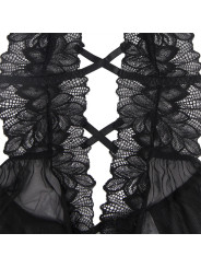 TEDDY ENCAJE NEGRO HALTER ESPALDA DESCUBIERTA S/M DE LA MARCA SUBBLIME BODIES