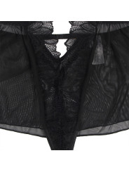 TEDDY ENCAJE NEGRO HALTER ESPALDA DESCUBIERTA S/M DE LA MARCA SUBBLIME BODIES