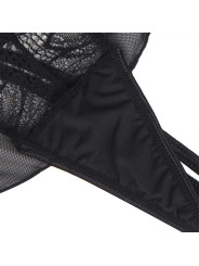 TEDDY ENCAJE NEGRO HALTER ESPALDA DESCUBIERTA S/M DE LA MARCA SUBBLIME BODIES