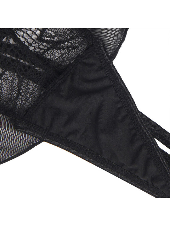 TEDDY ENCAJE NEGRO HALTER ESPALDA DESCUBIERTA S/M DE LA MARCA SUBBLIME BODIES