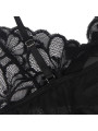 BABYDOLL NEGRO DE ENCAJE TRANSPARENTE CON TIRANTES AJUSTABLES S/M DE LA MARCA SUBBLIME BABYDOLLS