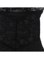 BABYDOLL NEGRO DE ENCAJE TRANSPARENTE CON TIRANTES AJUSTABLES S/M DE LA MARCA SUBBLIME BABYDOLLS