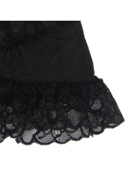 BABYDOLL NEGRO DE ENCAJE TRANSPARENTE CON TIRANTES AJUSTABLES S/M DE LA MARCA SUBBLIME BABYDOLLS