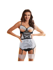 DISFRAZ SIRVIENTA SEXY BODY NEGRO Y BLANCO S/M DE LA MARCA SUBBLIME COSTUMES