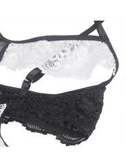 DISFRAZ SIRVIENTA SEXY BODY NEGRO Y BLANCO S/M DE LA MARCA SUBBLIME COSTUMES