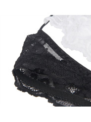 DISFRAZ SIRVIENTA SEXY BODY NEGRO Y BLANCO S/M DE LA MARCA SUBBLIME COSTUMES