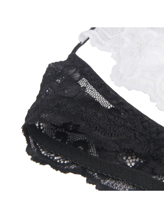 DISFRAZ SIRVIENTA SEXY BODY NEGRO Y BLANCO S/M DE LA MARCA SUBBLIME COSTUMES