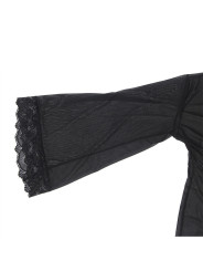 BATA TRANSPARENTE ENCAJE NEGRO S/M - SUBLIME LINGERIE DE LA MARCA SUBBLIME BABYDOLLS
