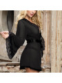 BATA TRANSPARENTE ENCAJE NEGRO S/M - SUBLIME LINGERIE DE LA MARCA SUBBLIME BABYDOLLS