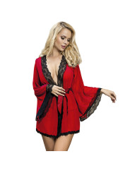 BATA TRANSPARENTE ENCAJE ROJO SEXY TALLA S/M DE LA MARCA SUBBLIME BABYDOLLS