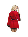 BATA TRANSPARENTE ENCAJE ROJO SEXY TALLA S/M DE LA MARCA SUBBLIME BABYDOLLS