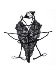 DISFRAZ POLICIA BODY ENCAJE NEGRO SEXY S/M DE LA MARCA SUBBLIME COSTUMES