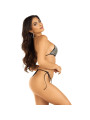 BIKINI NEGRO CON DIAMANTES Y LAZO LATERAL DE LA MARCA LEG AVENUE SETS