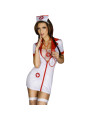 DISFRAZ ENFERMERA SEXY S/M CON MEDIAS Y ESTETOSCOPIO DE LA MARCA CHILIROSE COSTUMES