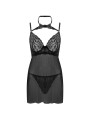 BABYDOLL SEXY NEGRO CON TANGA Y ENCAJE BINELLA DE LA MARCA LIVCO CORSETTI SETS