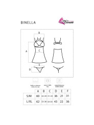 BABYDOLL SEXY NEGRO CON TANGA Y ENCAJE BINELLA DE LA MARCA LIVCO CORSETTI SETS